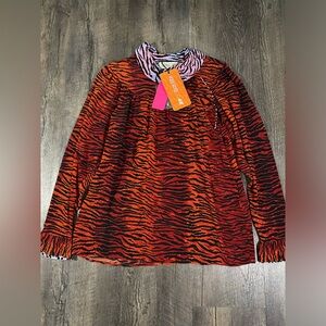 KENZO x H&M Animal Print Silk Top